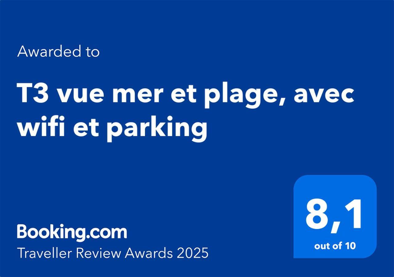 T3 Vue Mer Et Plage, Avec Wifi Et Parking Saint-Pierre-la-Mer  Dış mekan fotoğraf